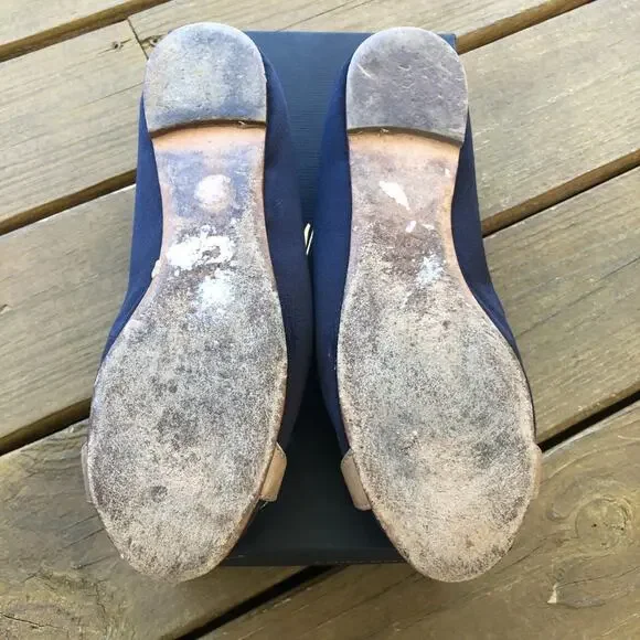 Giuseppe Zanotti Black Flats with Diamond Crest Rounded Toe size 37 - Picture 3 of 5